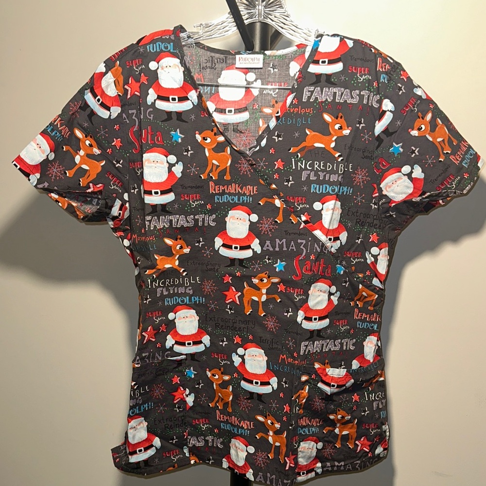 Christmas Themed Women's Top by Rudolph the red nosed reindeer